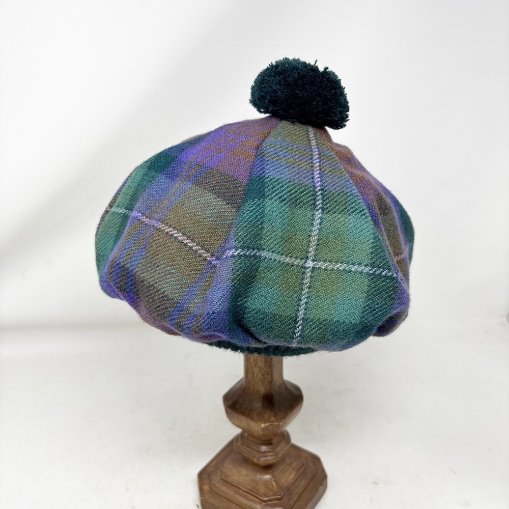 Lochcarron of Scotland Isle of Skye Tartan Wool Tam O Shanter Beret Hat NWT - Picture 7 of 7